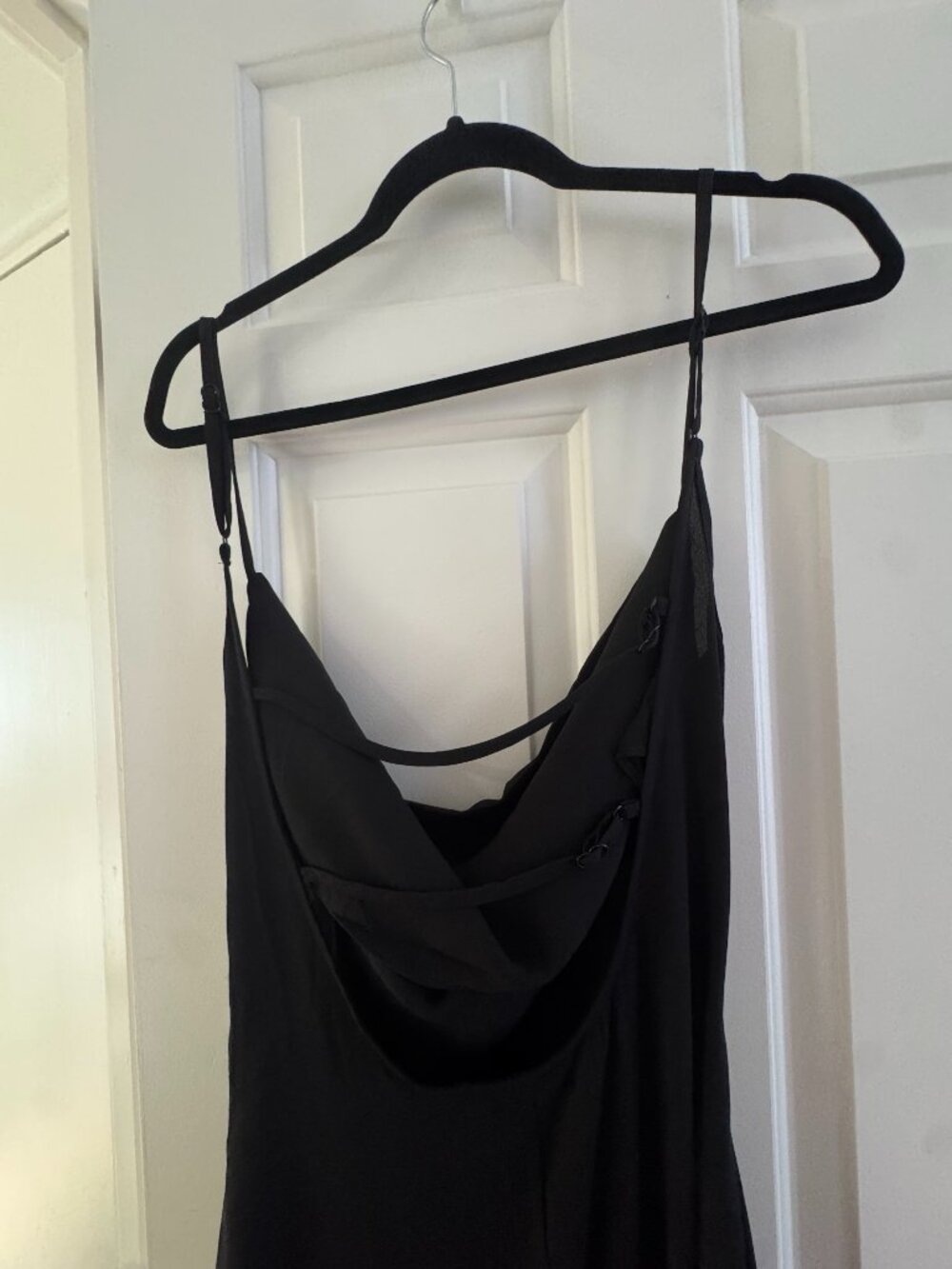 Naked Wardrobe Black Cowl Neck Maxi Dress Medium